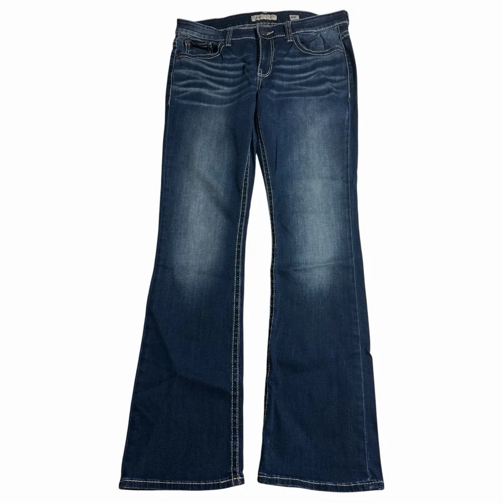 BKE Denim Womens Jeans Size 32L Payton Bootcut Stretch Dark Wash